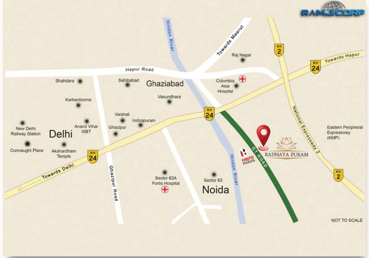 Radhya Puram Villas Location Map